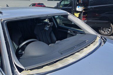 front windscreen replaced on employe parking